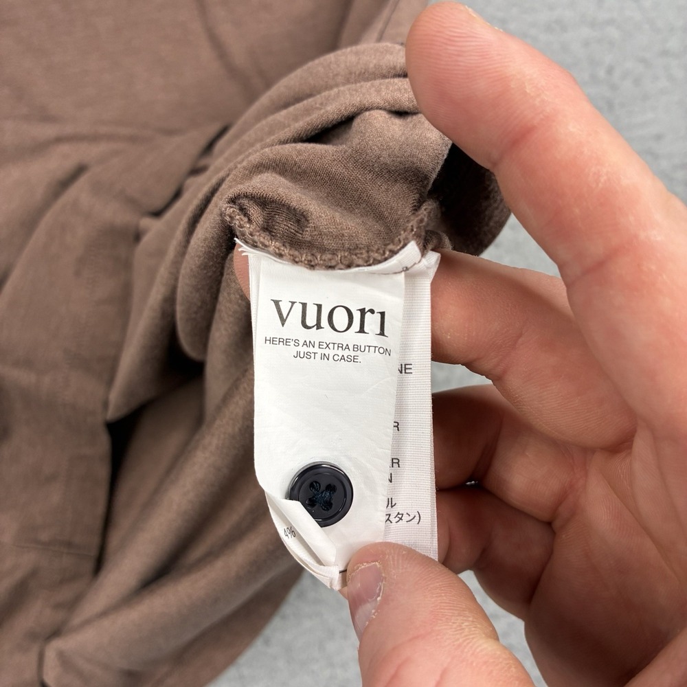 Vuori Performance Polo Shirt Men's XL Fits Large Heather Brown Golf Casual V188 - Picture 6 of 9